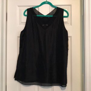 Coldwater Creek black sleeveless top size L NWT